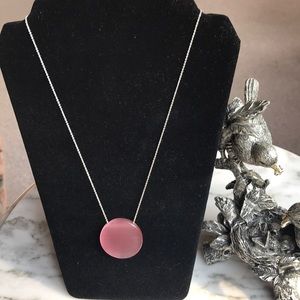 New York & Company Pink Disc on Silver Ton…